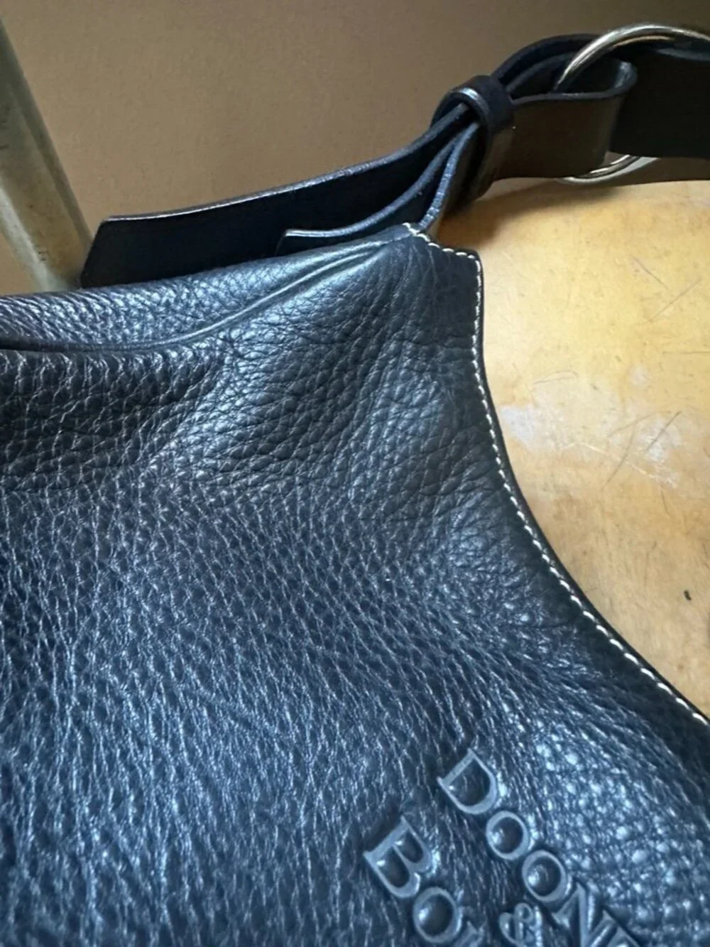 Dooney & Bourke Black Pebbled Leather Handbag, Very Good Condition